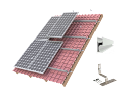 3kW kompletní stavebnice solární fotovoltaické elektrárny (7panelů 500Wp=3500Wp))